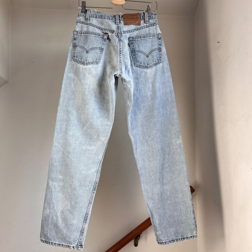 Vintage Levis 565 Loose Fit Wide Leg Jeans 1996 RARE Holes Faded Baggy Size 28